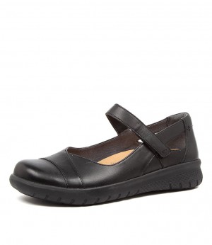 Black Ziera Sofia (Extra Wide, Adjustable Fit) Women Mary Janes | Z-964570