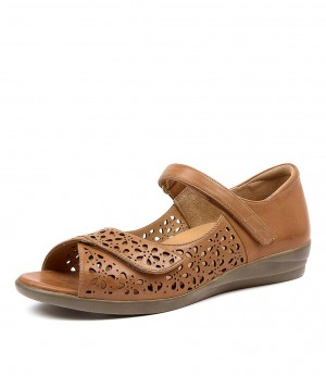 Brown Ziera Daffodil (Wide) Women Sandals | Z-245981