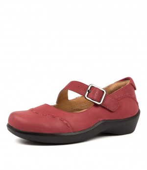 Dark Red Ziera Angel (Wide) Women Mary Janes | Z-276894