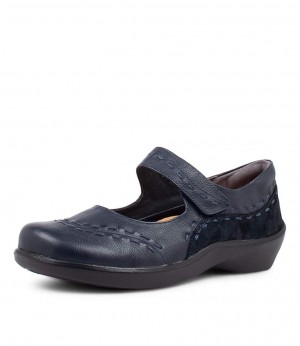 Navy Ziera Gummibear (Extra Wide) Women Mary Janes | Z-476052