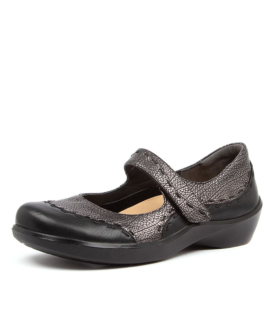 Black Blue Grey Ziera Gummibear (Wide) Women Mary Janes | Z-745263