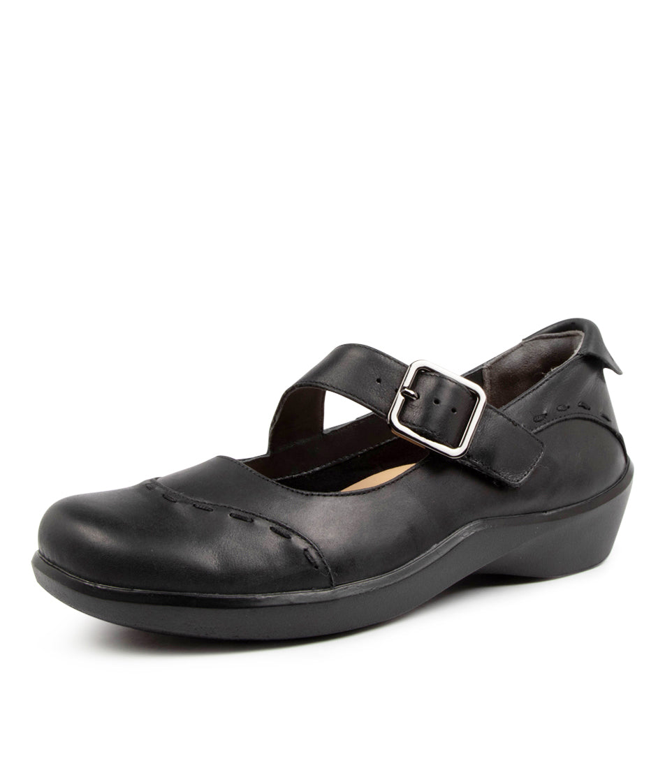 Black Ziera Angel (Wide) Women Mary Janes | Z-061279