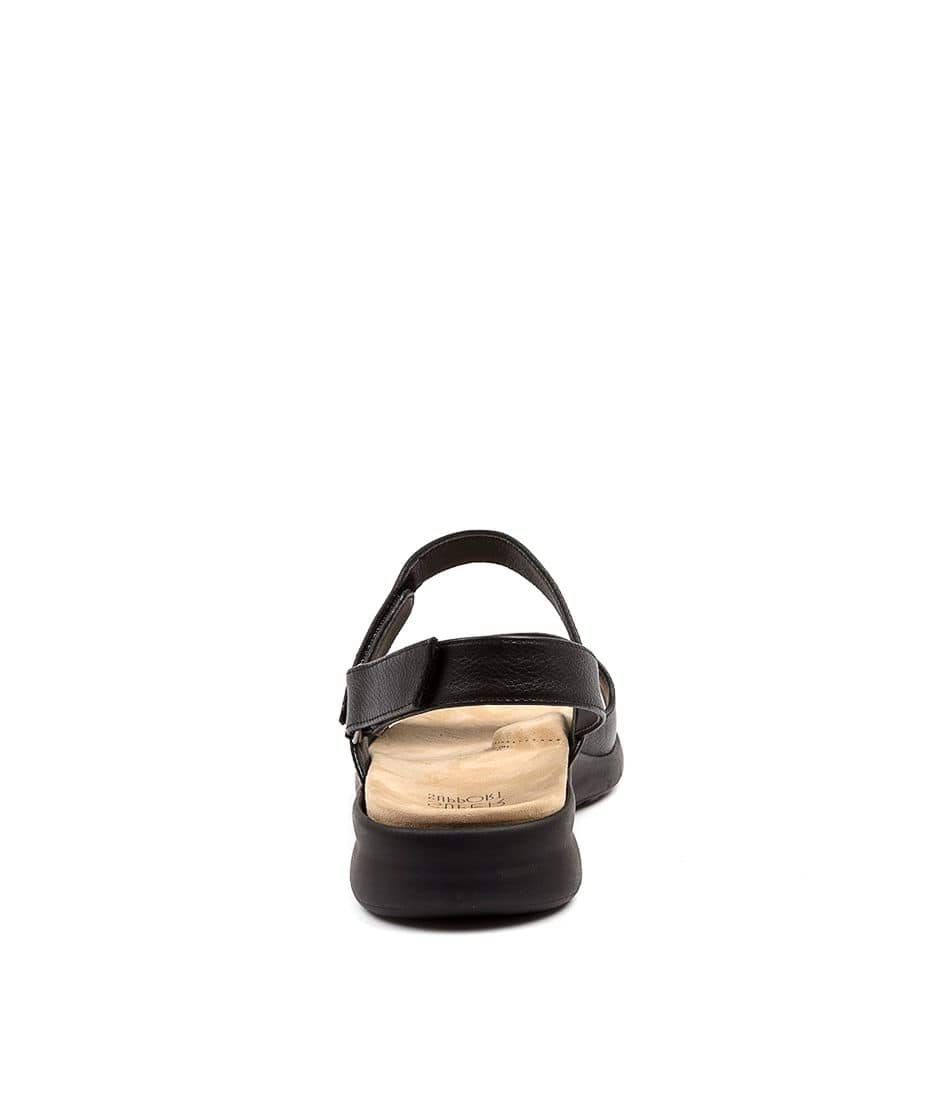 Black Ziera Benji (Extra Wide) Women Sandals | Z-315640