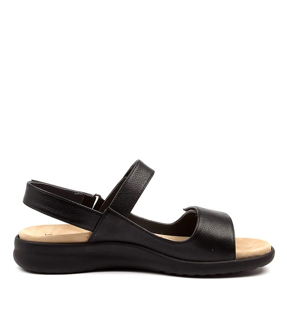 Black Ziera Benji (Extra Wide) Women Sandals | Z-315640