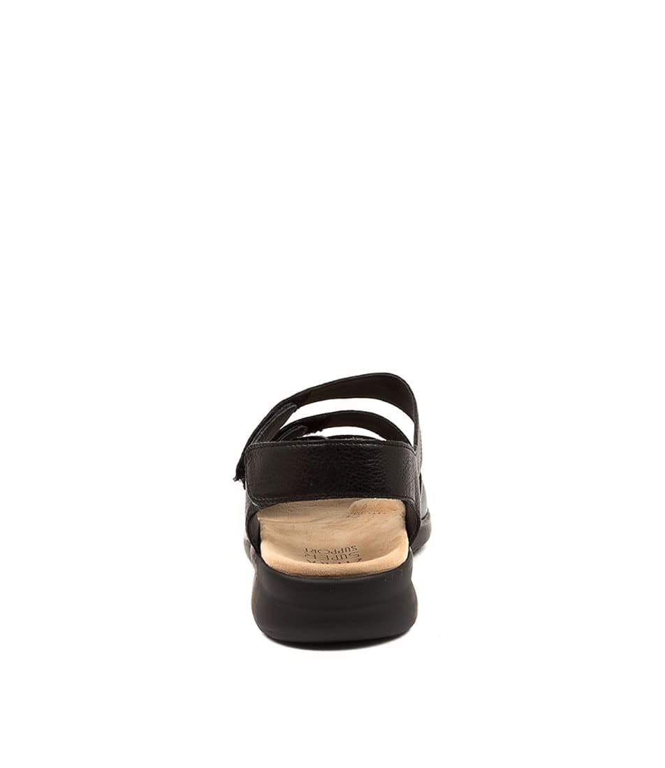 Black Ziera Bonny (Extra Wide) Women Sandals | Z-409318