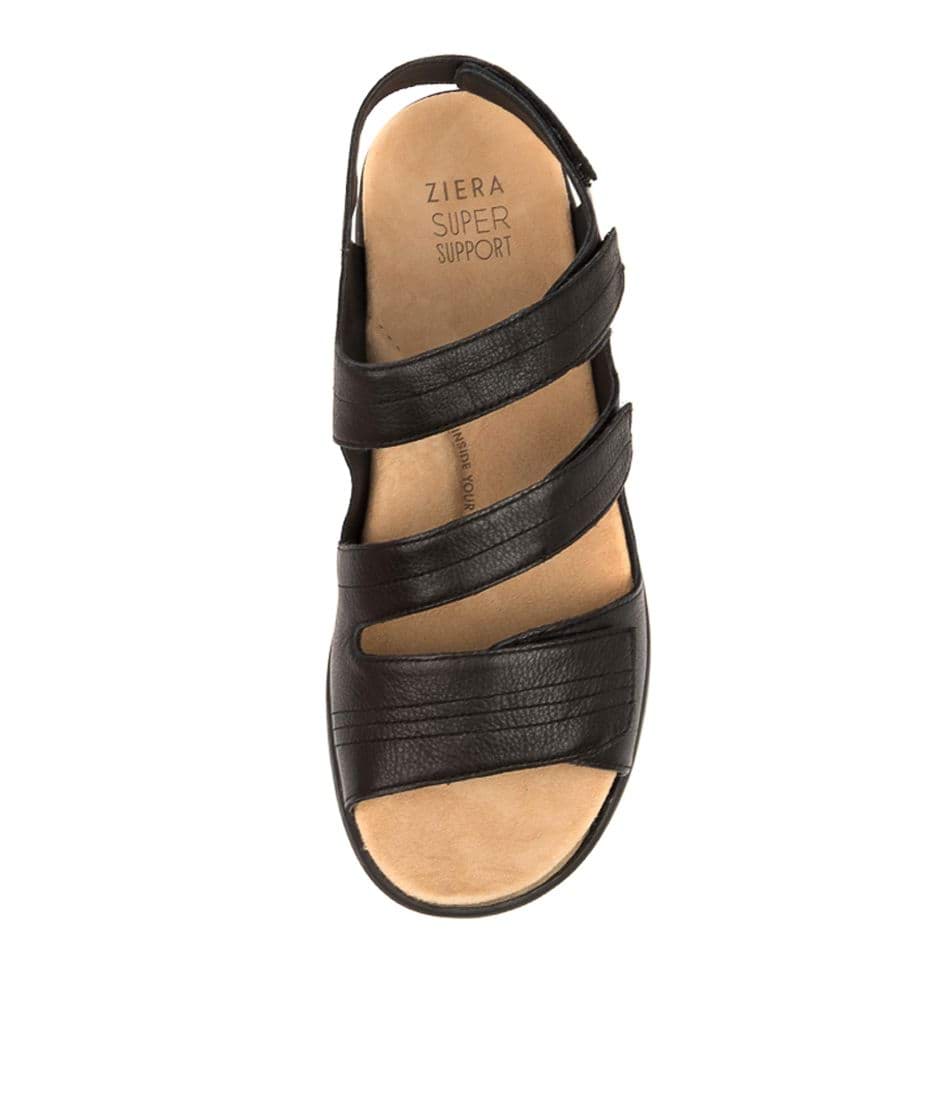 Black Ziera Bonny (Extra Wide) Women Sandals | Z-409318