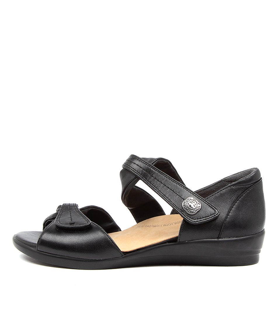 Black Ziera Doxie (Wide) Women Sandals | Z-230678