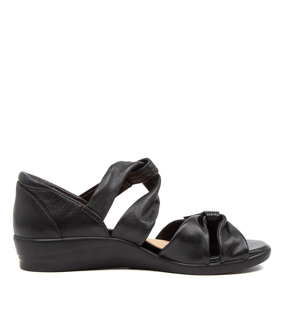 Black Ziera Doxie (Wide) Women Sandals | Z-230678