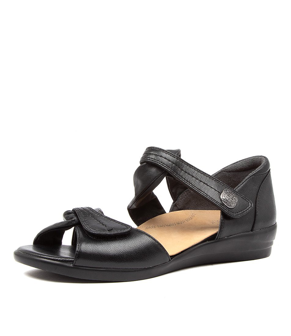 Black Ziera Doxie (Wide) Women Sandals | Z-230678