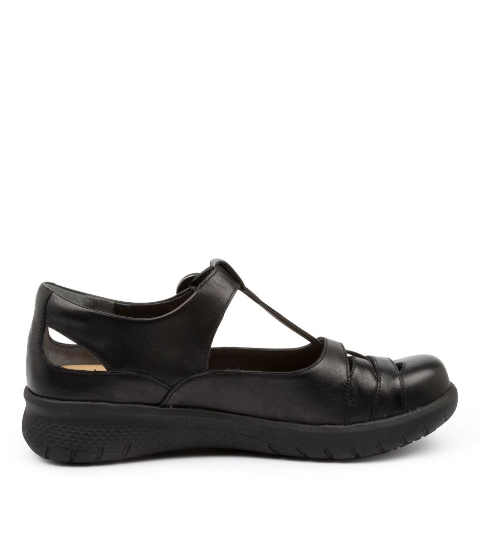 Black Ziera Skipper (Extra Wide, Adjustable Fit) Women Mary Janes | Z-945203