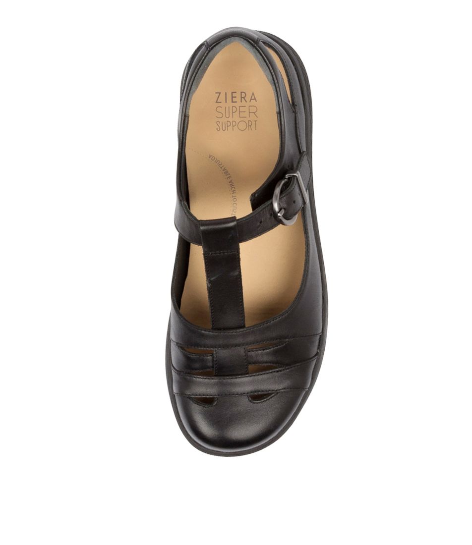 Black Ziera Skipper (Extra Wide, Adjustable Fit) Women Mary Janes | Z-945203