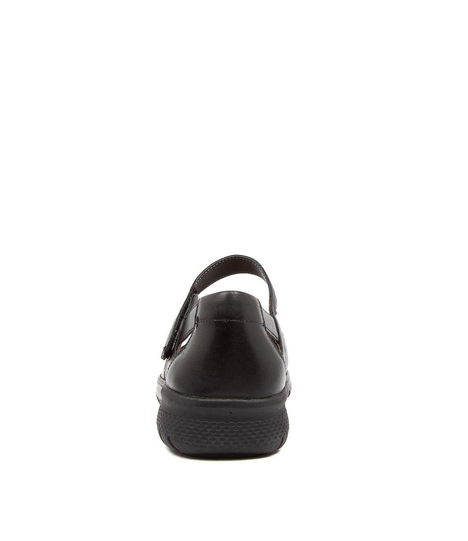 Black Ziera Sofia (Extra Wide, Adjustable Fit) Women Mary Janes | Z-964570