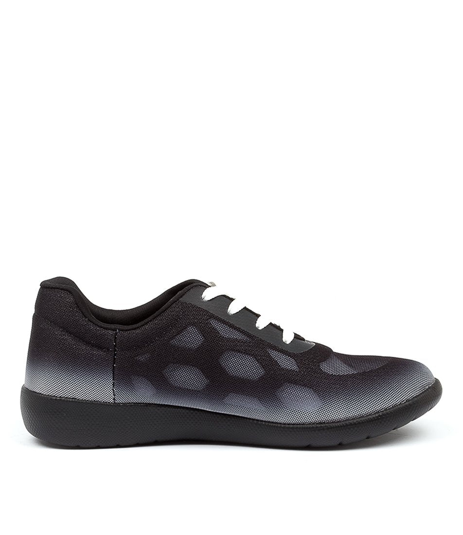 Black Ziera Umbria (Extra Wide, Adjustable Fit) Women Sneakers | Z-347601