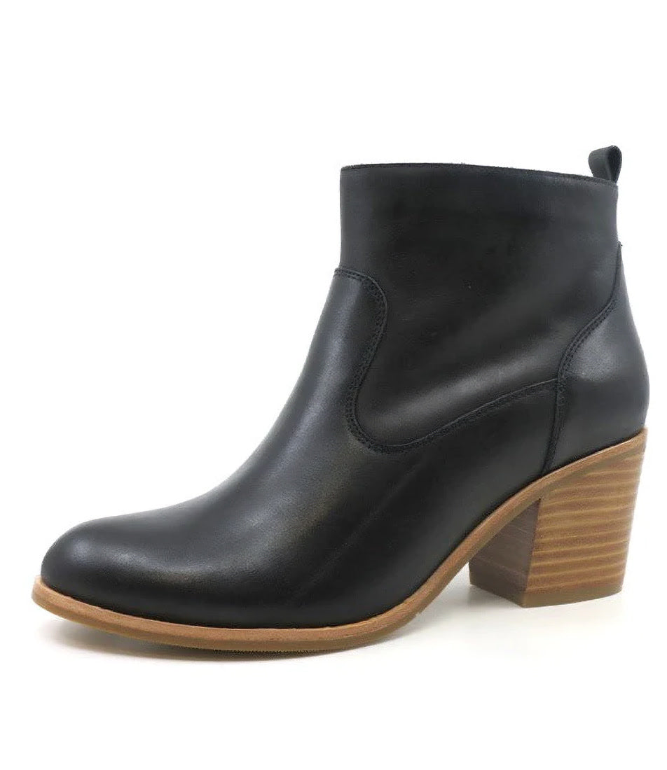 Black / Beige Ziera Landins (Wide) Women Boots | Z-302745