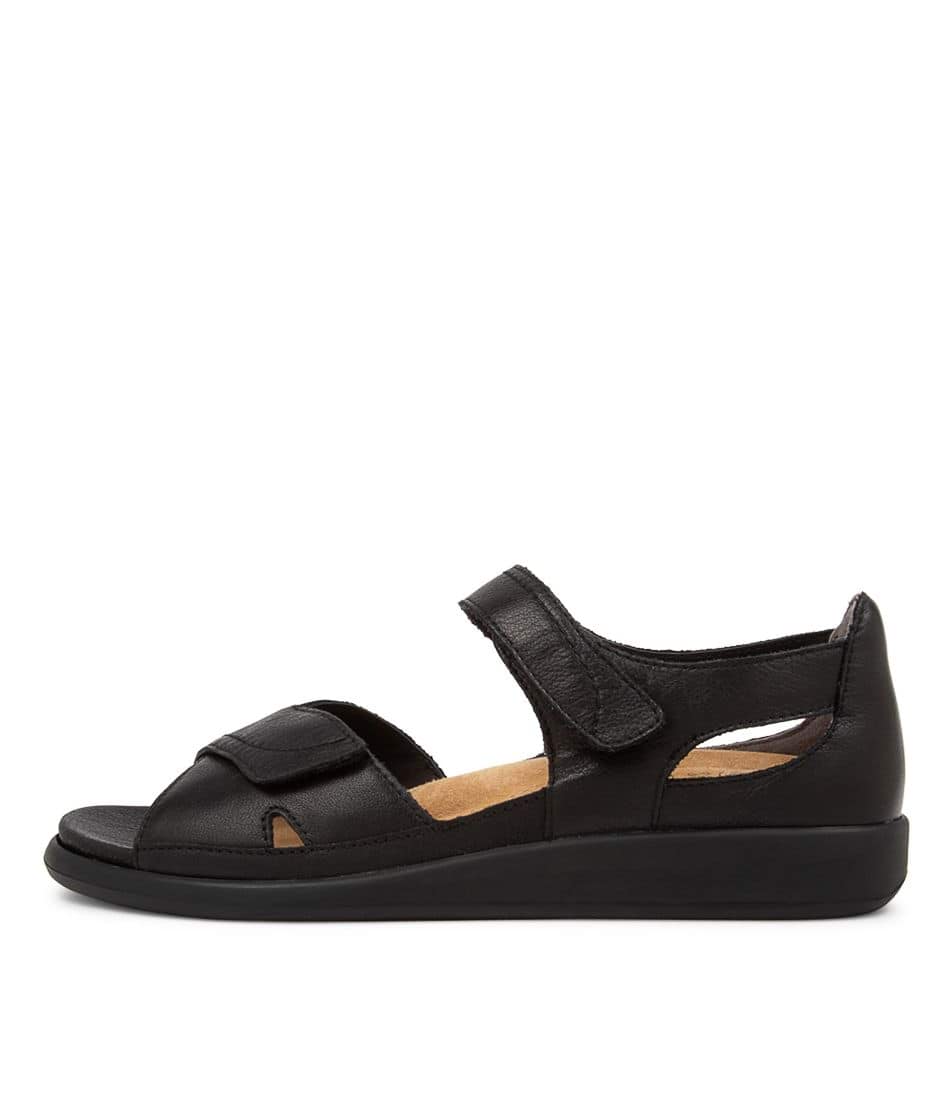 Black / Black Ziera Ians (Wide) Women Sandals | Z-024391