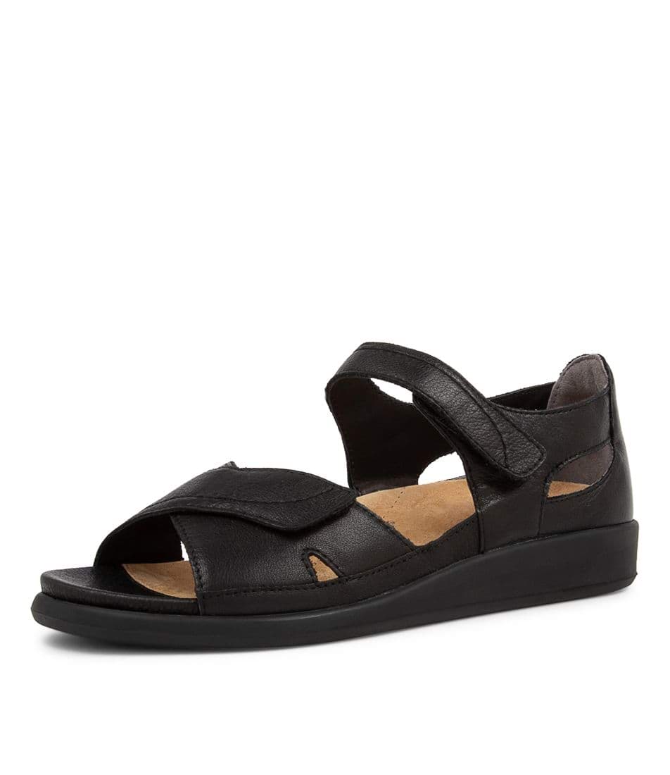 Black / Black Ziera Ians (Wide) Women Sandals | Z-024391