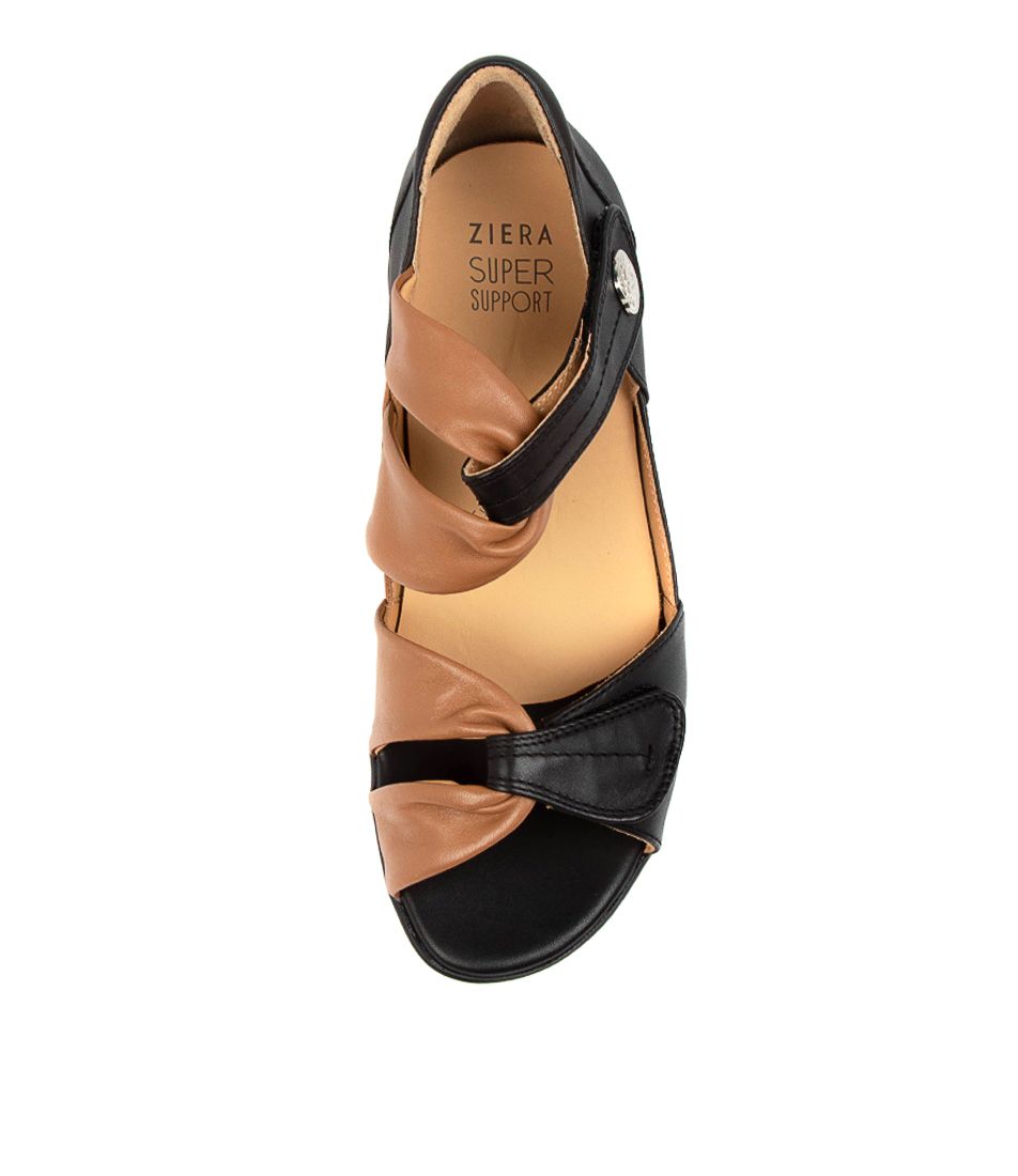 Black / Brown Ziera Doxie (Wide) Women Sandals | Z-857940