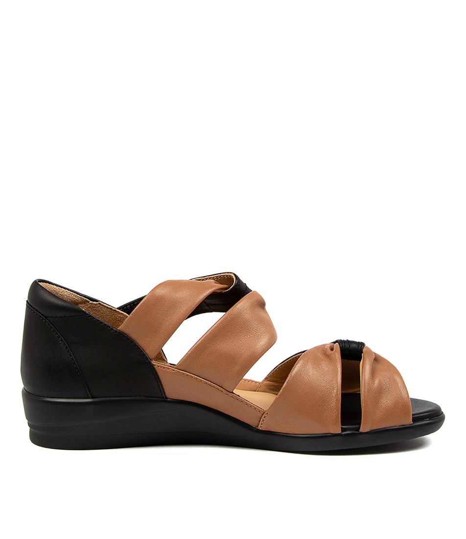 Black / Brown Ziera Doxie (Wide) Women Sandals | Z-857940