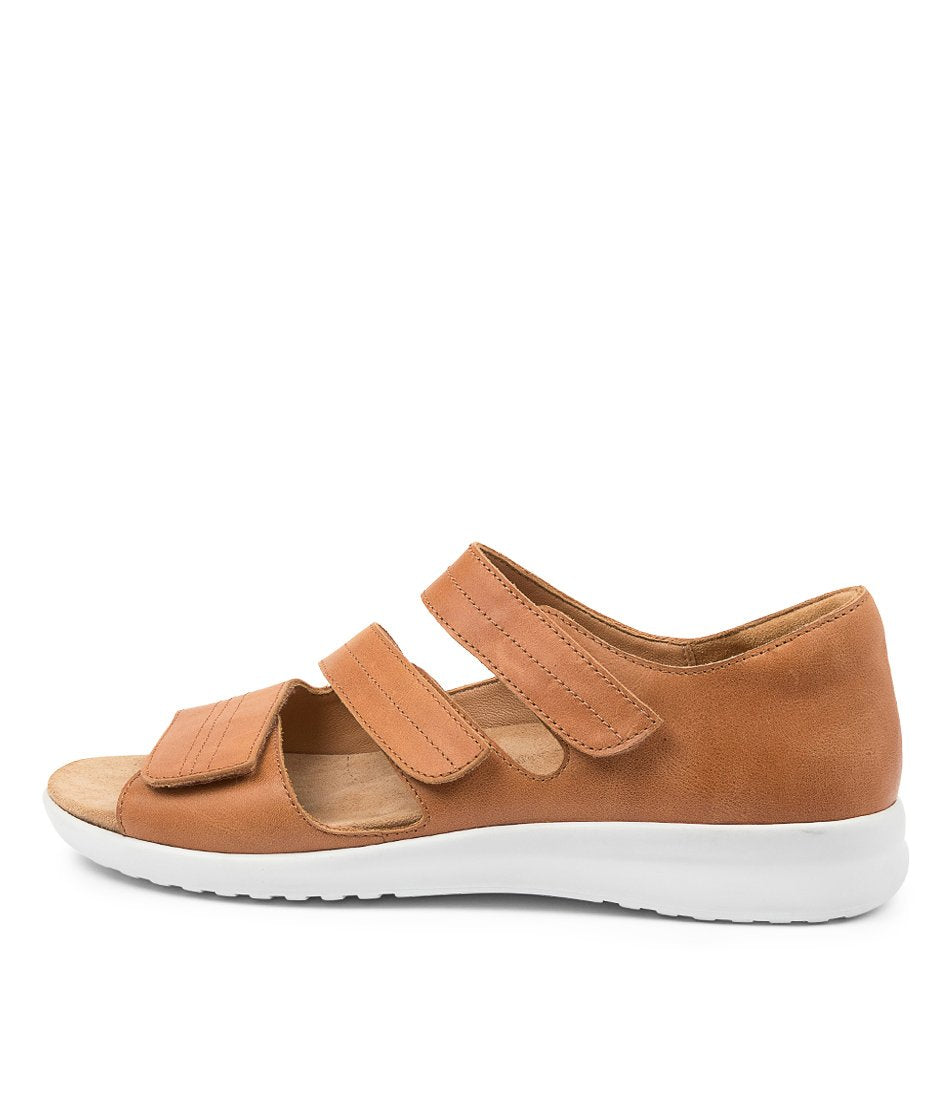 Brown White Ziera Bardot (Extra Wide) Women Sandals | Z-189245