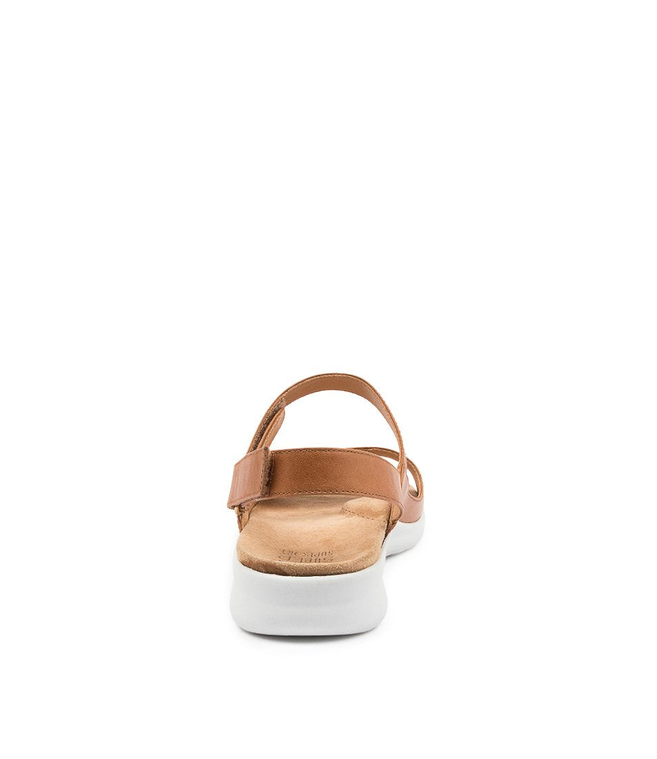 Brown White Ziera Benji (Extra Wide) Women Sandals | Z-041936