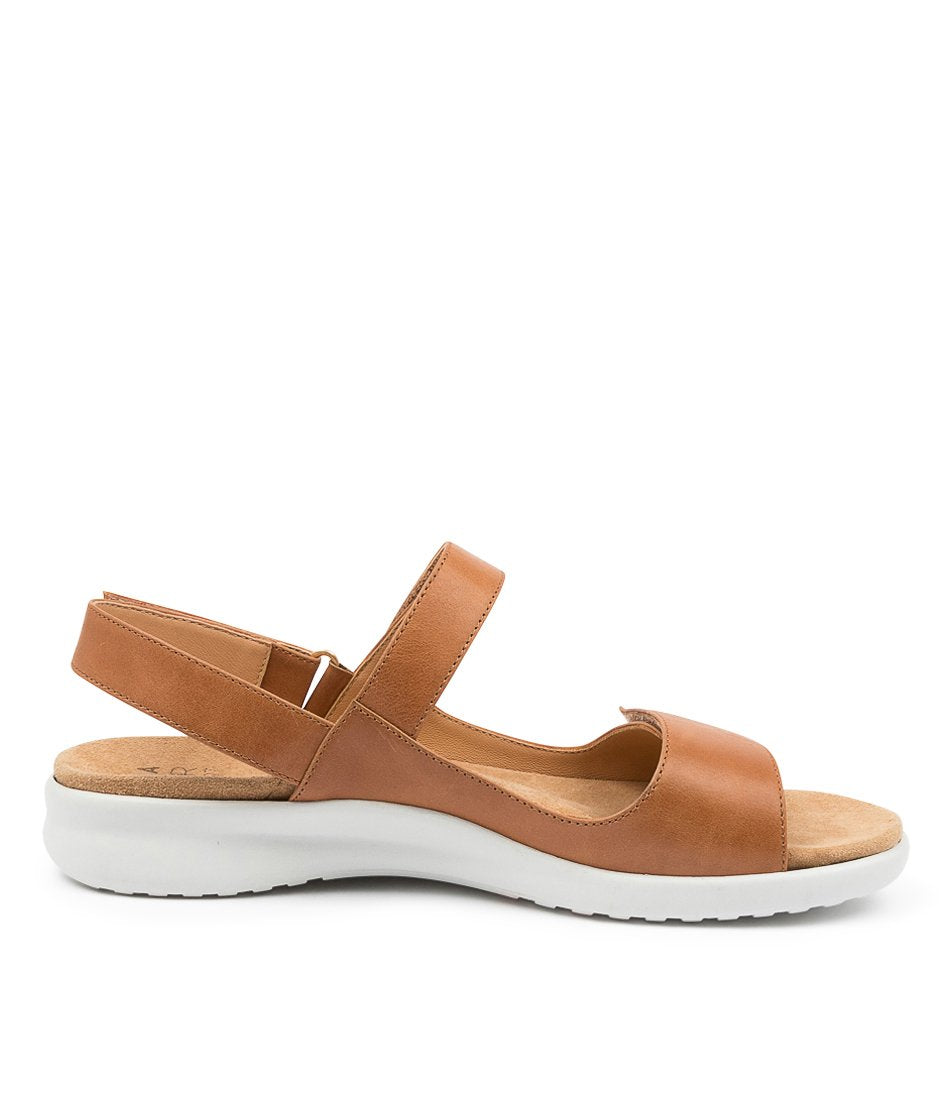 Brown White Ziera Benji (Extra Wide) Women Sandals | Z-041936