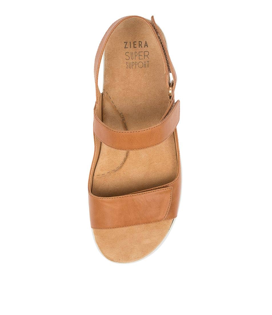 Brown / White Ziera Benji (Wide) Women Sandals | Z-136947