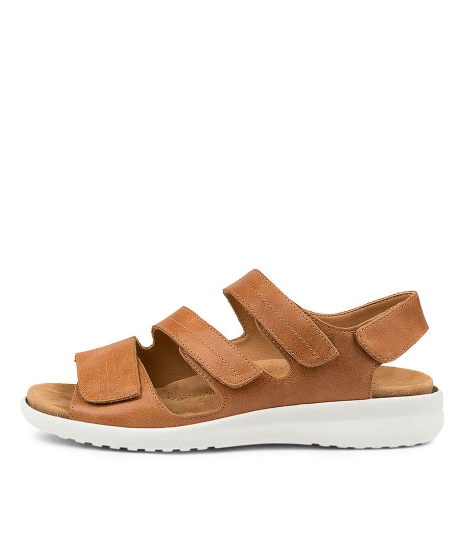 Brown / White Ziera Bonny (Wide) Women Sandals | Z-509437