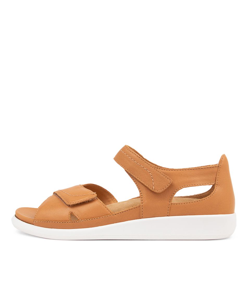 Brown / White Ziera Ians (Wide) Women Sandals | Z-793541