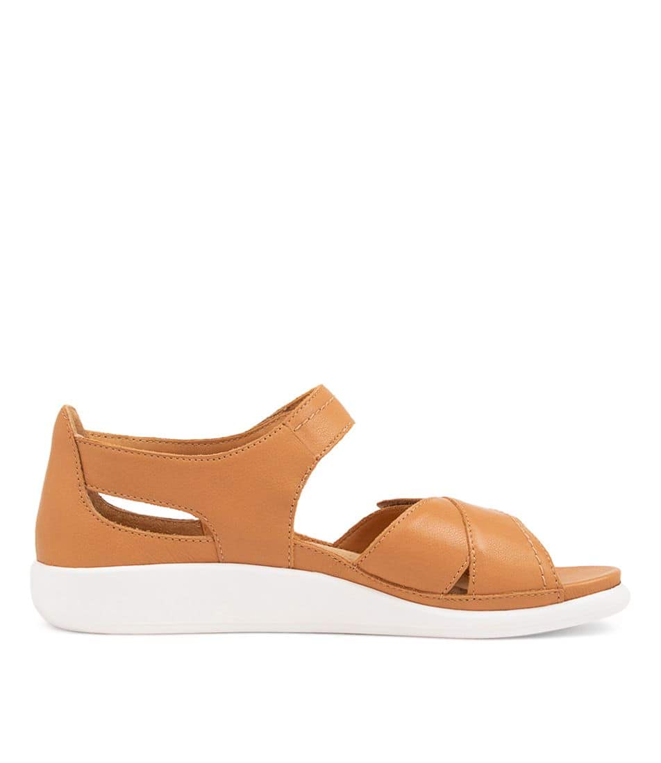 Brown / White Ziera Ians (Wide) Women Sandals | Z-793541