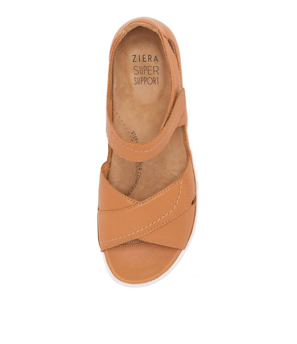 Brown / White Ziera Ians (Wide) Women Sandals | Z-793541