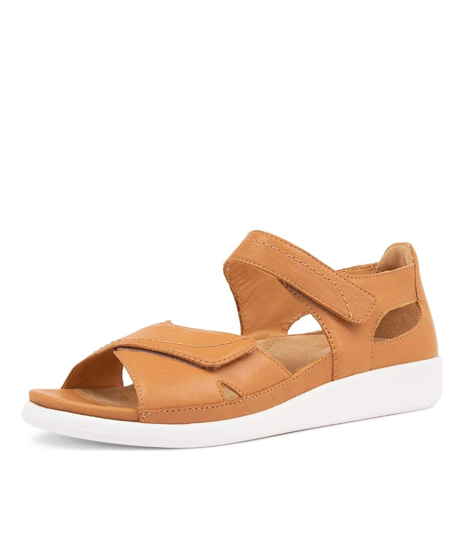 Brown / White Ziera Ians (Wide) Women Sandals | Z-793541