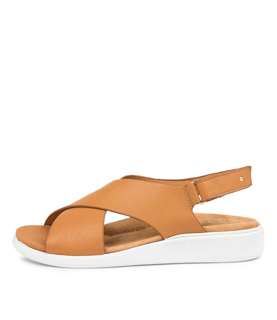 Brown / White Ziera Ilda (Wide) Women Sandals | Z-704532