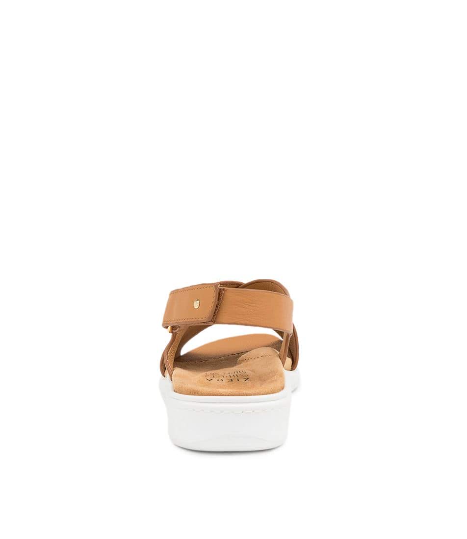 Brown / White Ziera Ilda (Wide) Women Sandals | Z-704532