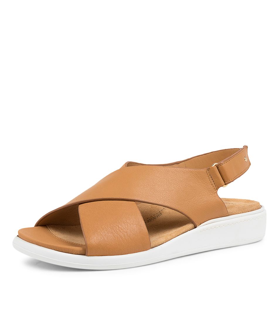 Brown / White Ziera Ilda (Wide) Women Sandals | Z-704532