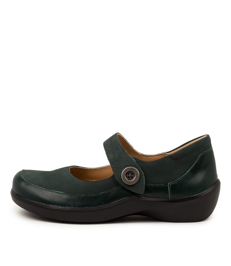 Dark Green Ziera Gloria (Wide) Women Mary Janes | Z-814295