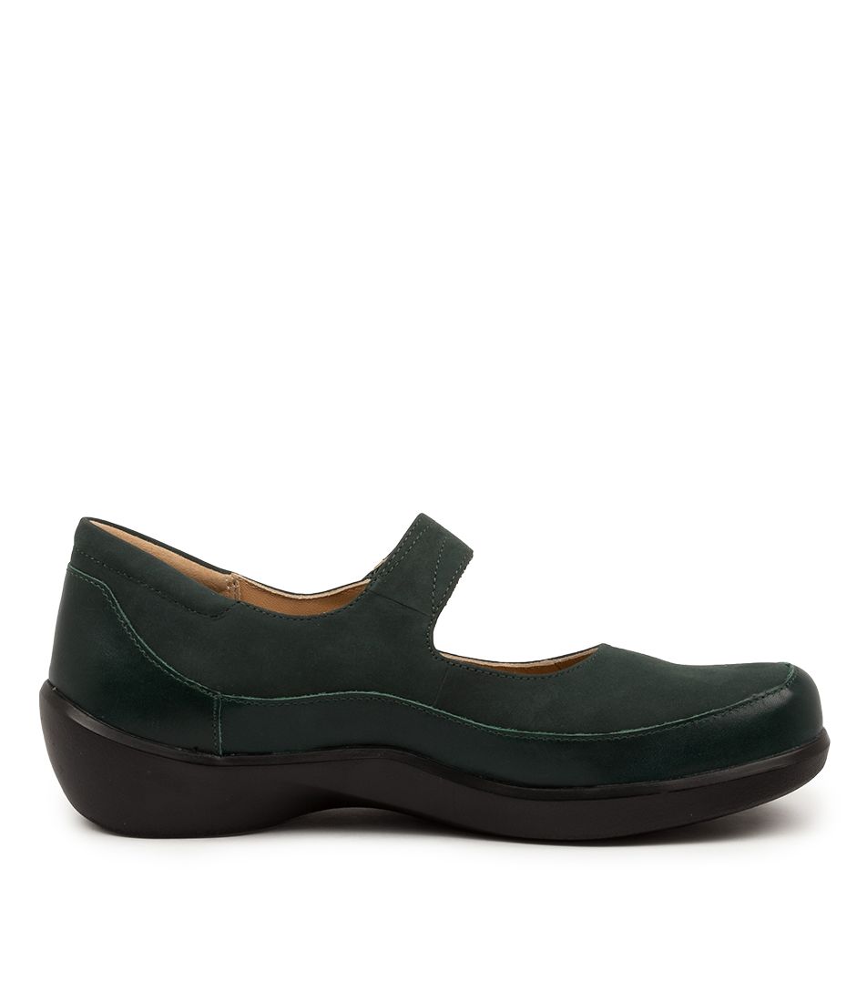 Dark Green Ziera Gloria (Wide) Women Mary Janes | Z-814295