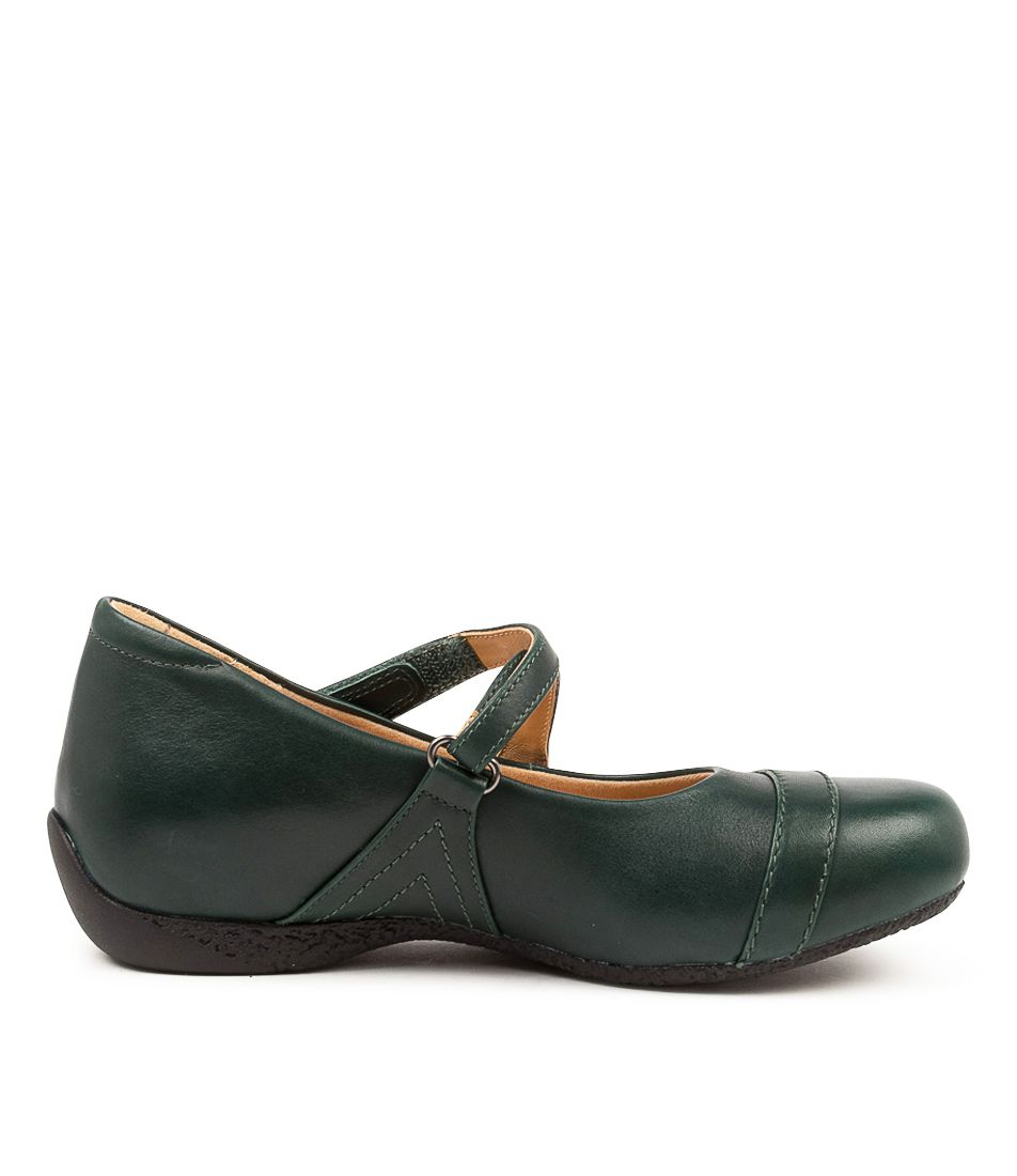 Dark Green Ziera Xray (Wide) Women Mary Janes | Z-903581