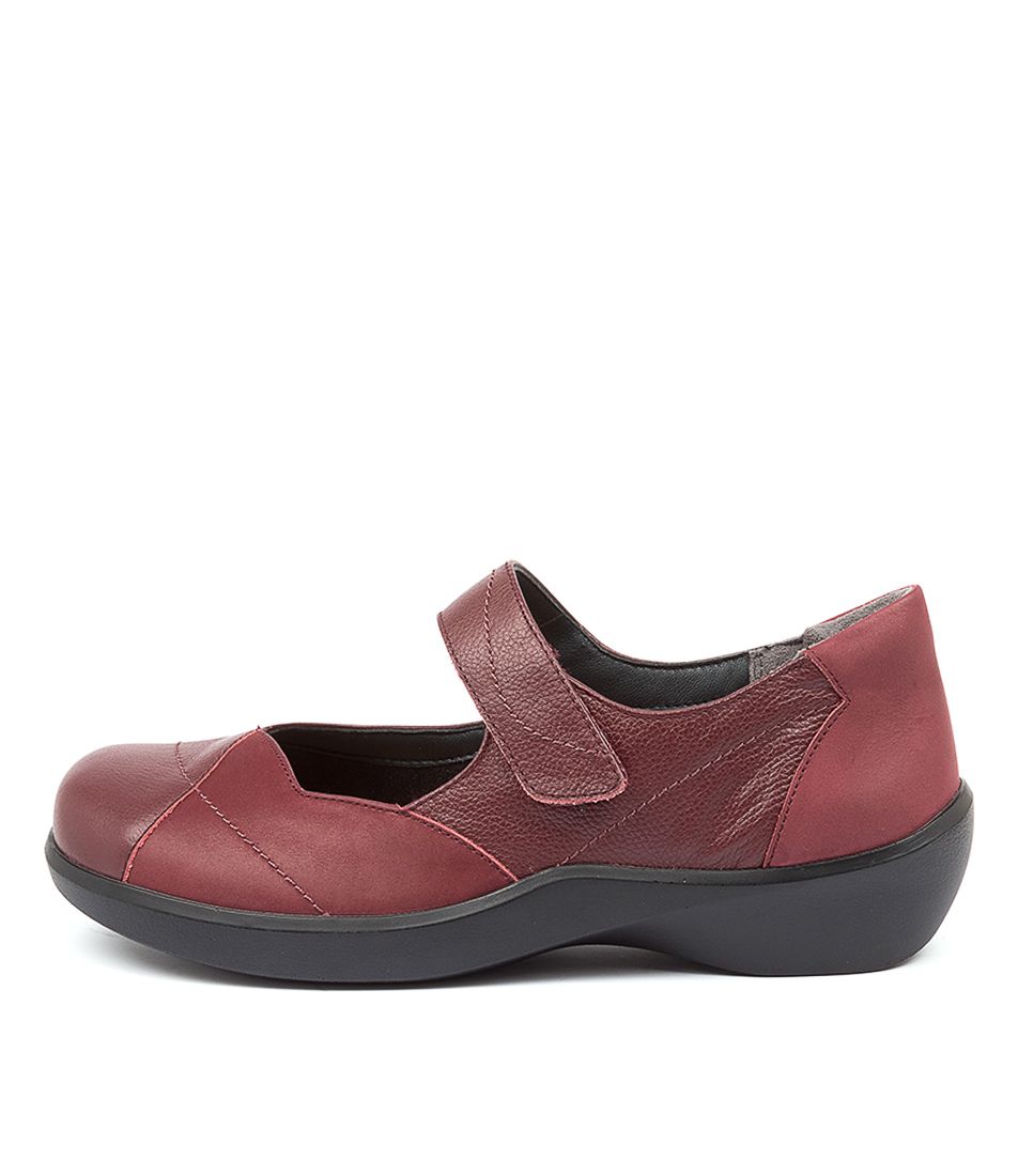 Dark Red Ziera Ariel (Extra Wide) Women Mary Janes | Z-758312