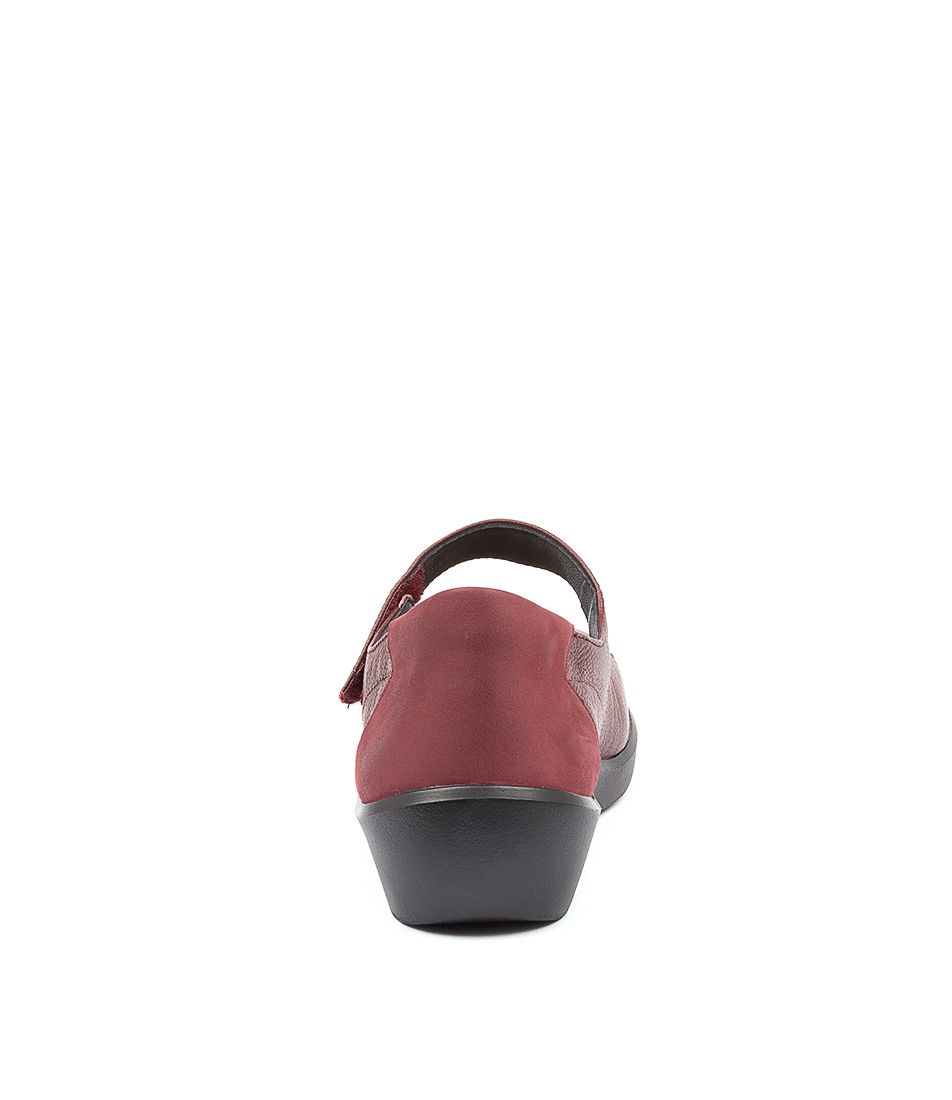 Dark Red Ziera Ariel (Extra Wide) Women Mary Janes | Z-758312