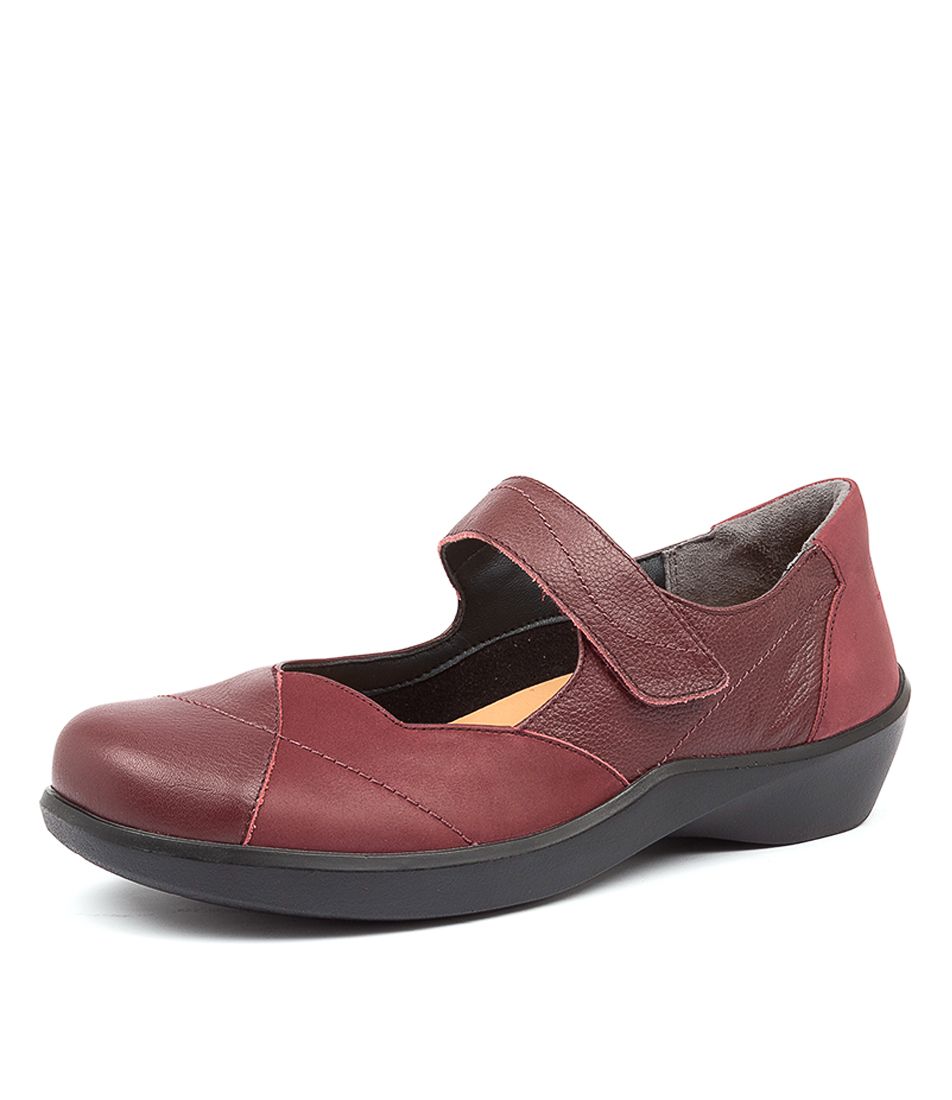 Dark Red Ziera Ariel (Extra Wide) Women Mary Janes | Z-758312