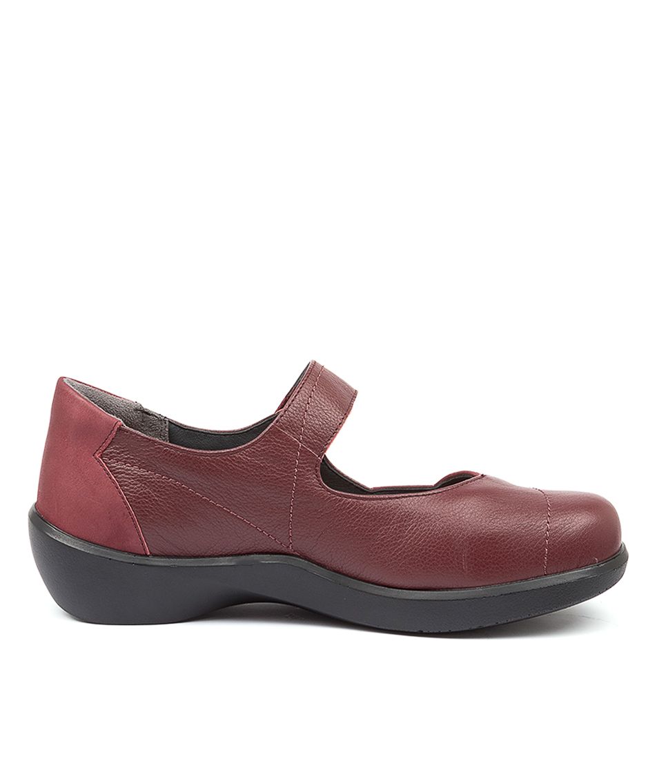 Dark Red Ziera Ariel (Wide) Women Mary Janes | Z-874631