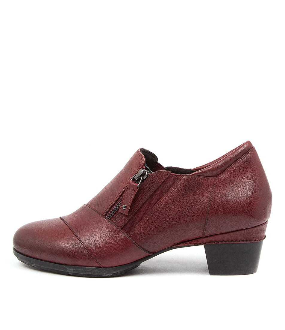 Dark Red Ziera Camden (Wide) Women Heels | Z-273015