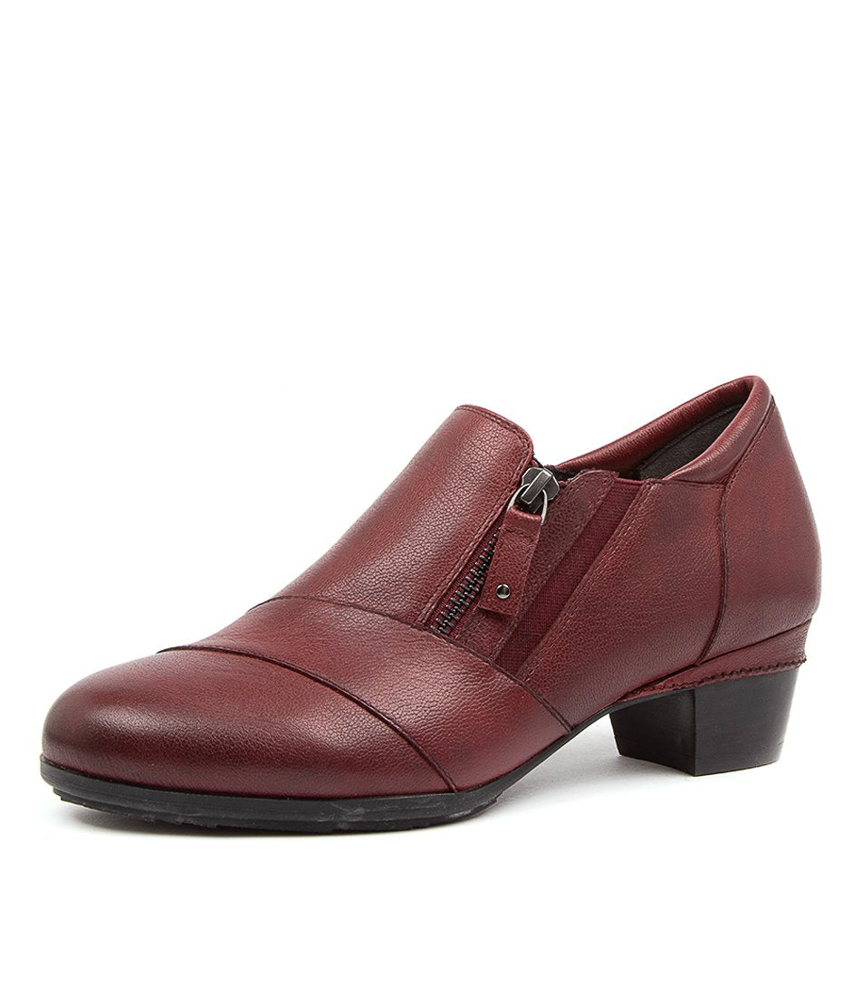 Dark Red Ziera Camden (Wide) Women Heels | Z-273015