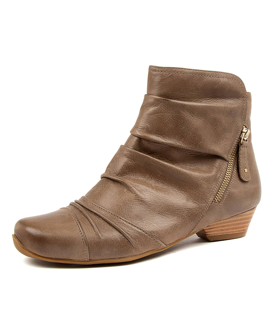 Grey Brown Ziera Camryn (Extra Wide) Women Boots | Z-408572