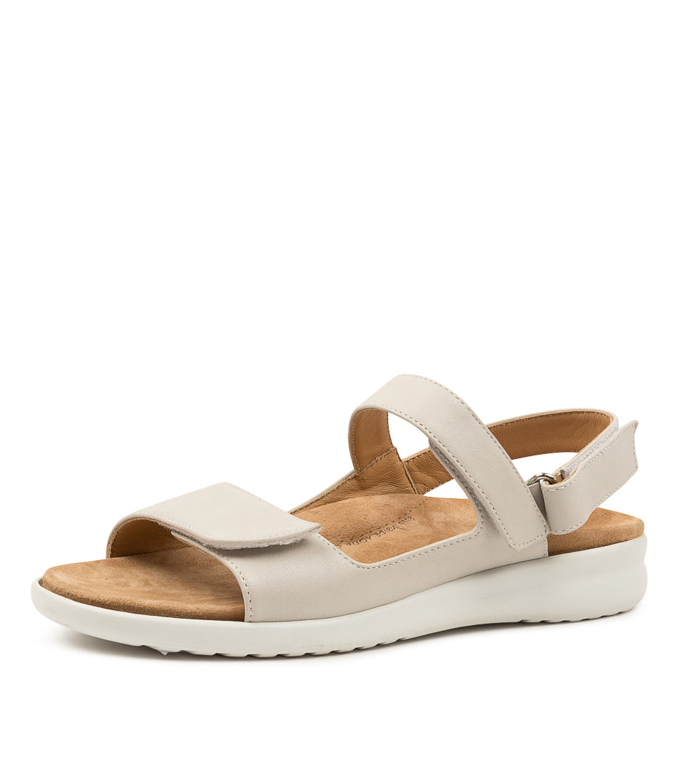 Grey / White Ziera Benji (Wide) Women Sandals | Z-624098