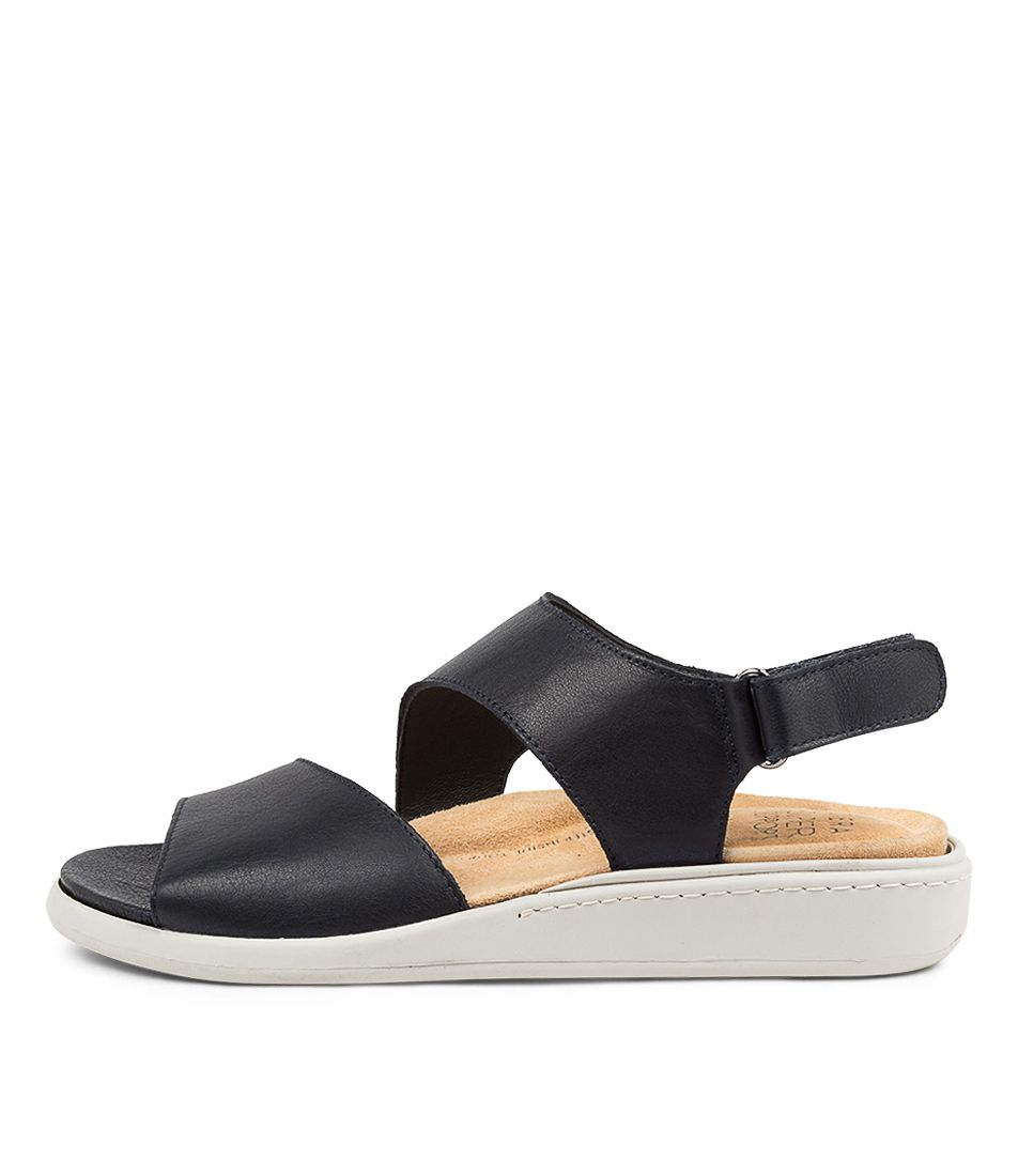 Navy / White Ziera Igor (Wide) Women Sandals | Z-694520