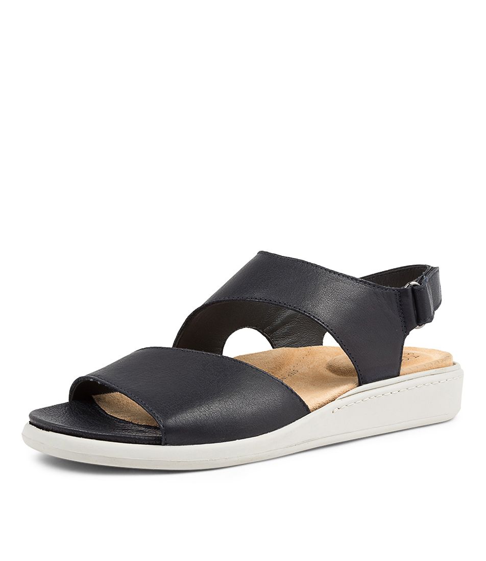 Navy / White Ziera Igor (Wide) Women Sandals | Z-694520